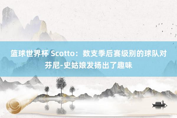 篮球世界杯 Scotto：数支季后赛级别的球队对芬尼-史姑娘发扬出了趣味